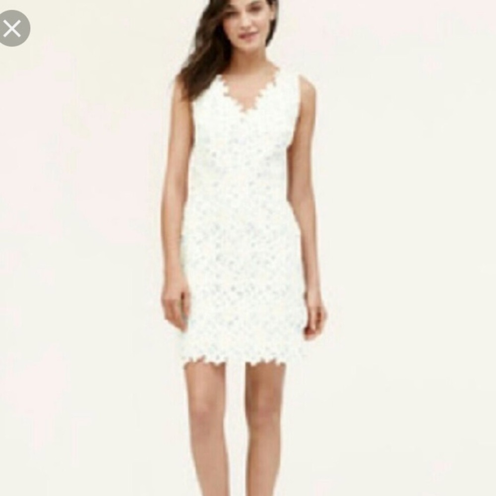 White floral lace dress